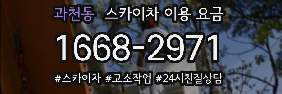 과천동 스카이차 이용 요금