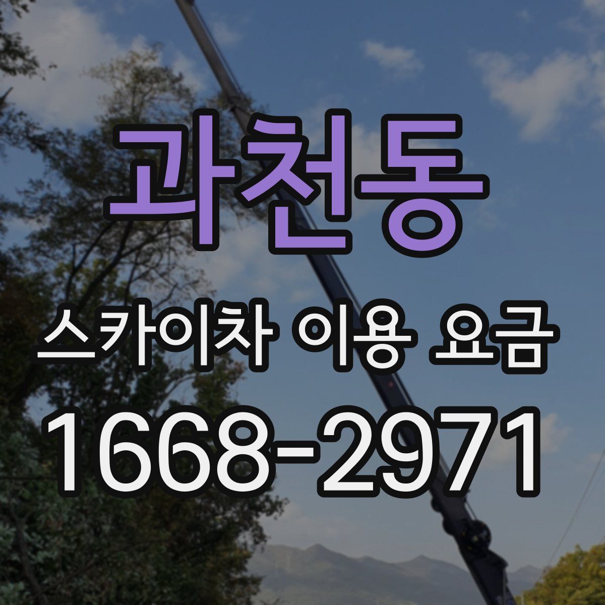 과천동 스카이차 이용 요금