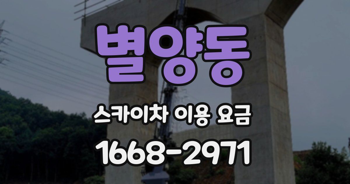 별양동 스카이차 이용 요금
