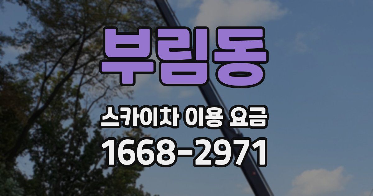 부림동 스카이차 이용 요금
