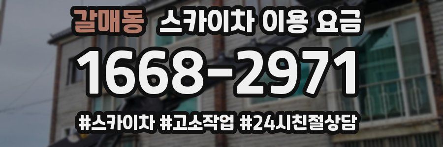 갈매동 스카이차 이용 요금
