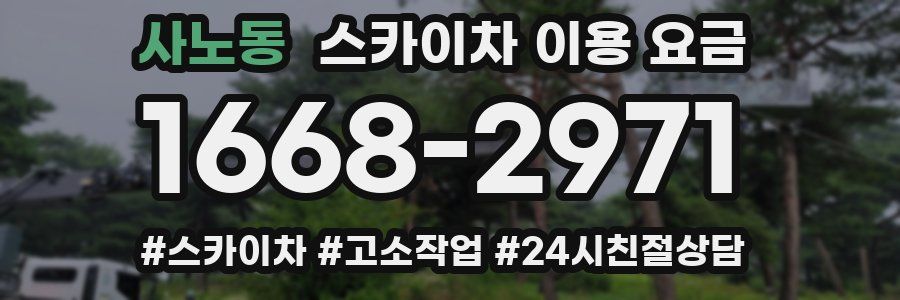 사노동 스카이차 이용 요금