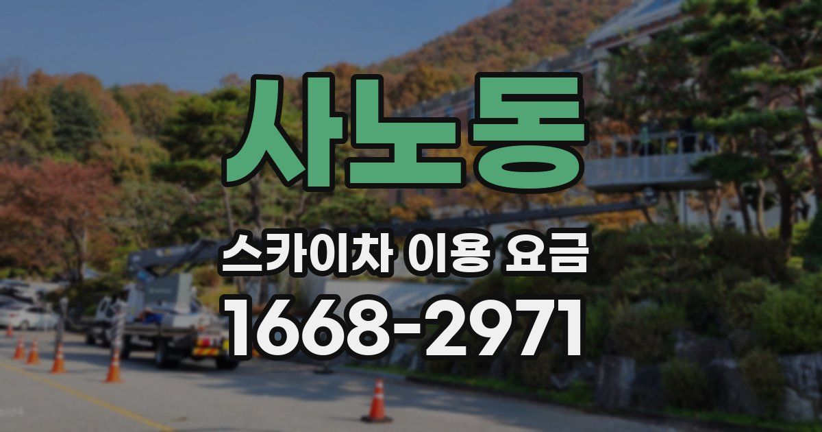 사노동 스카이차 이용 요금