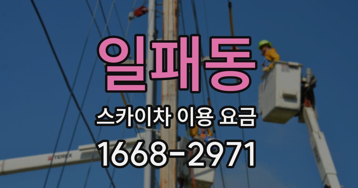 일패동 스카이차 이용 요금