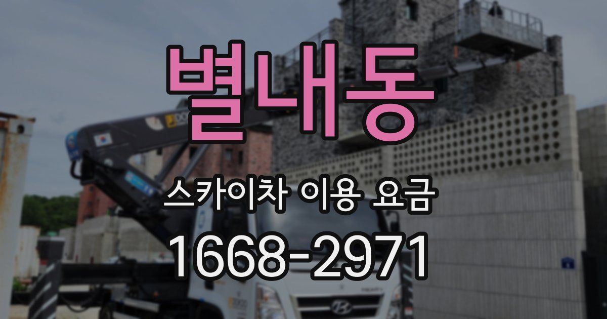 별내동 스카이차 이용 요금