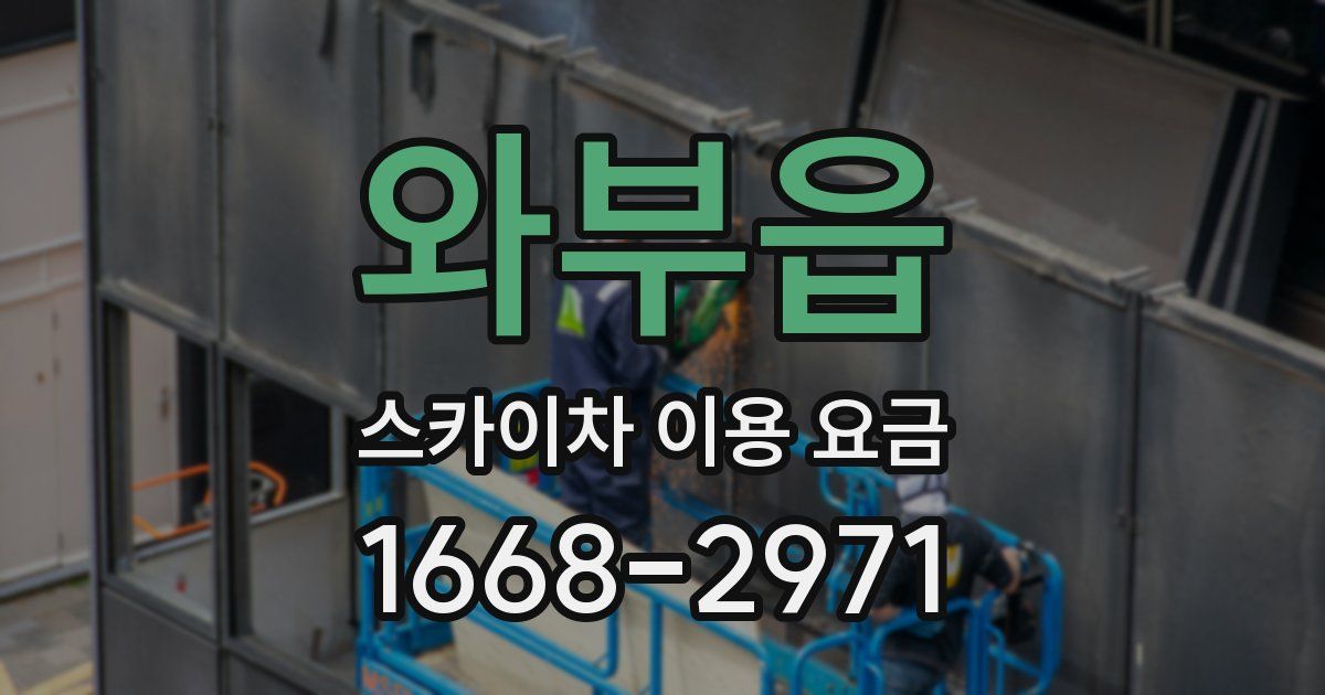 와부읍 스카이차 이용 요금