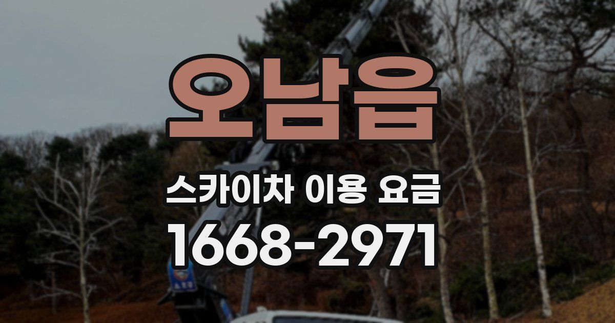 오남읍 스카이차 이용 요금