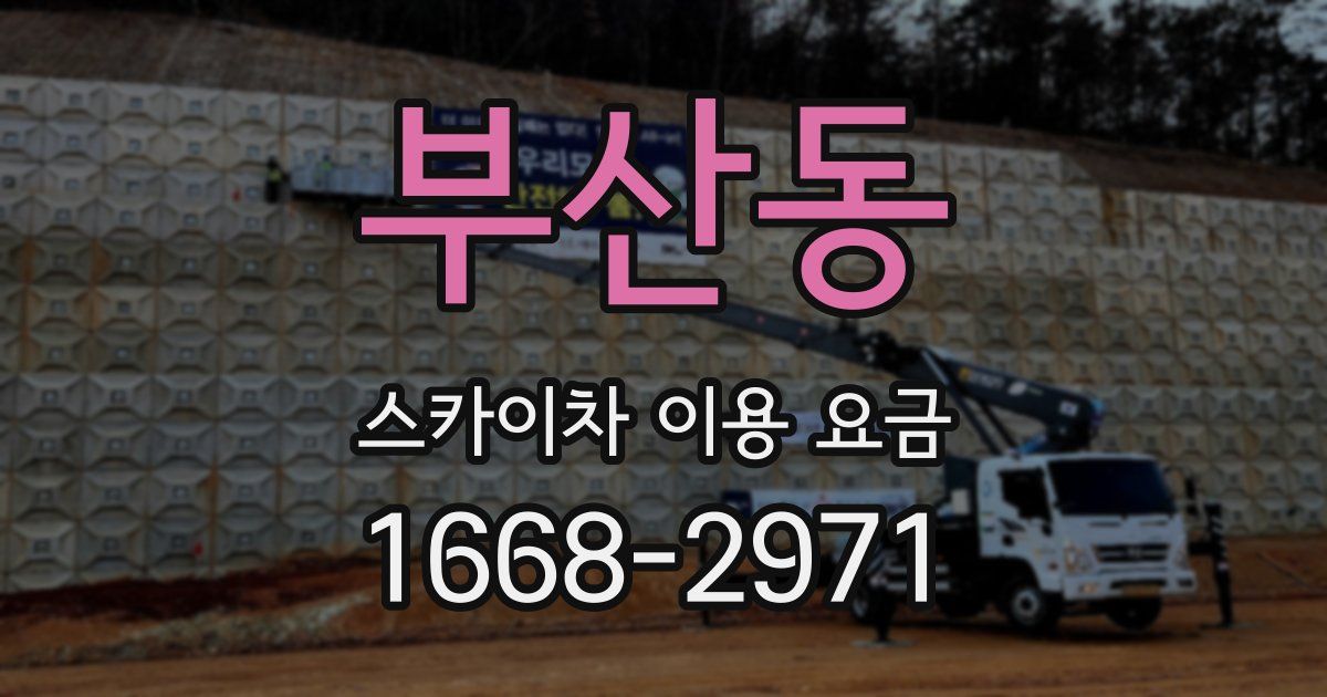 부산동 스카이차 이용 요금