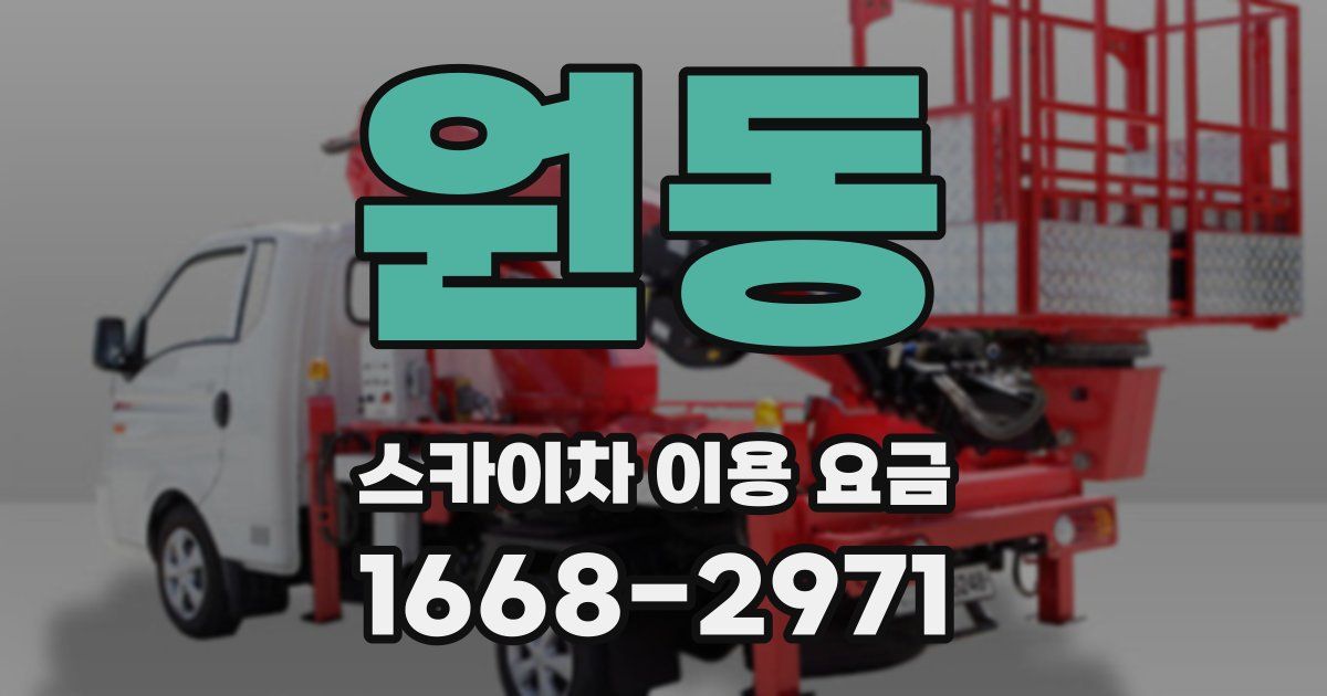 원동 스카이차 이용 요금