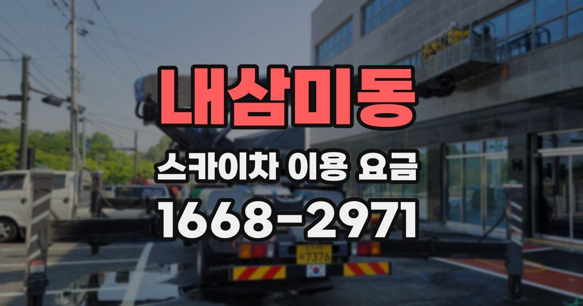 내삼미동 스카이차 이용 요금