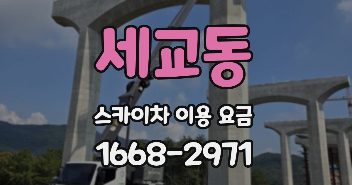 세교동 스카이차 이용 요금