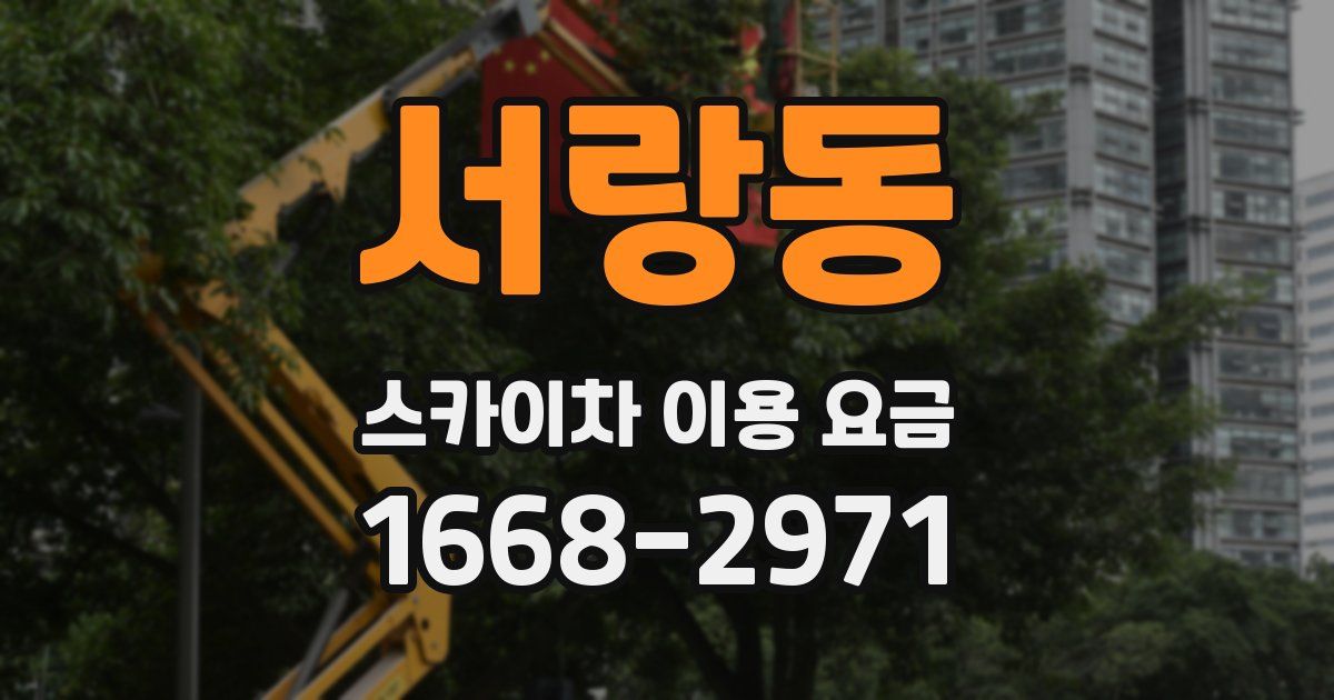 서랑동 스카이차 이용 요금