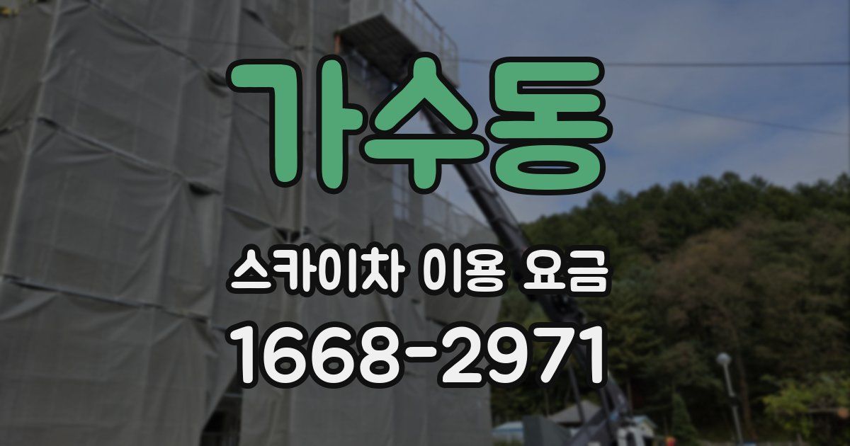 가수동 스카이차 이용 요금