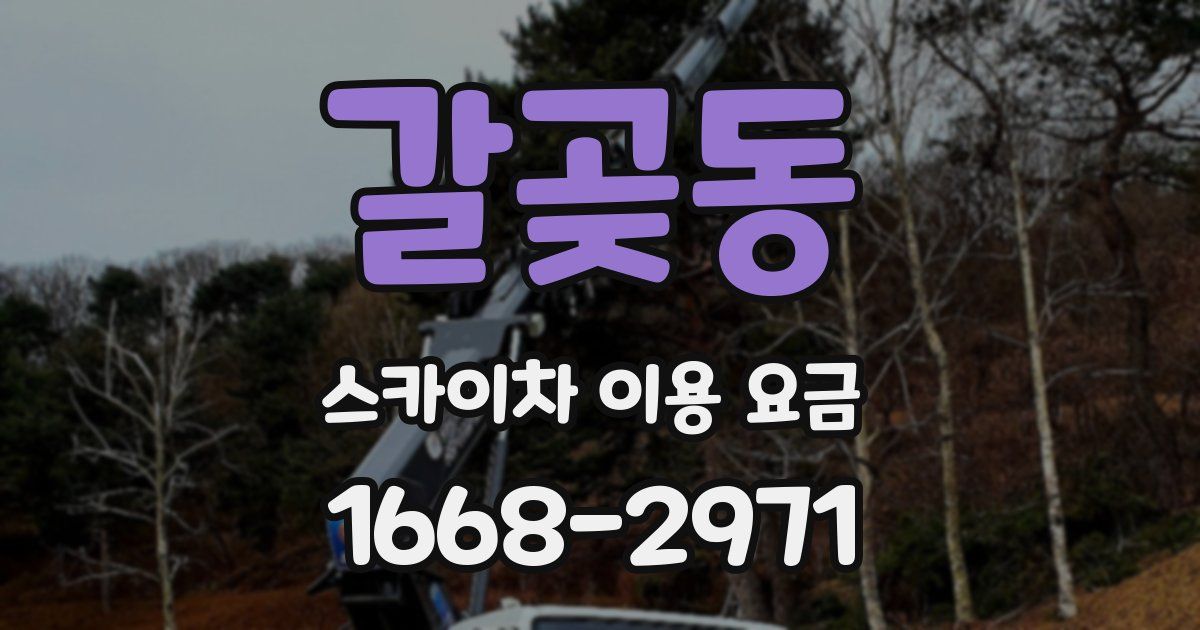 갈곶동 스카이차 이용 요금