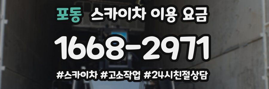 포동 스카이차 이용 요금