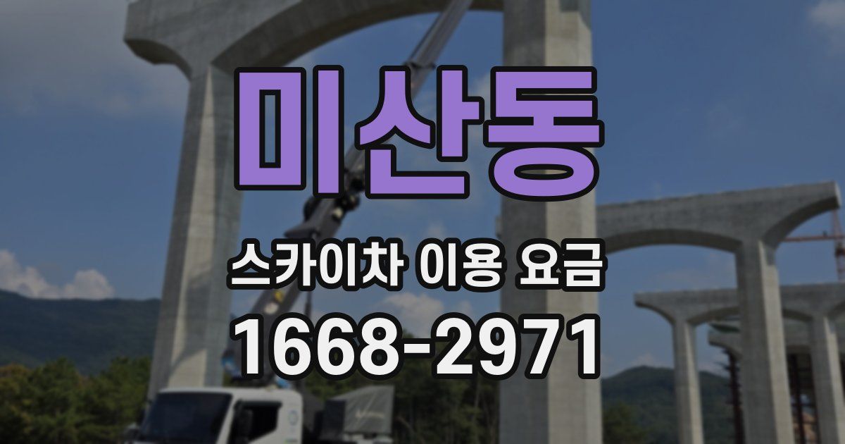 미산동 스카이차 이용 요금