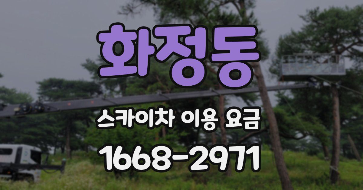 화정동 스카이차 이용 요금