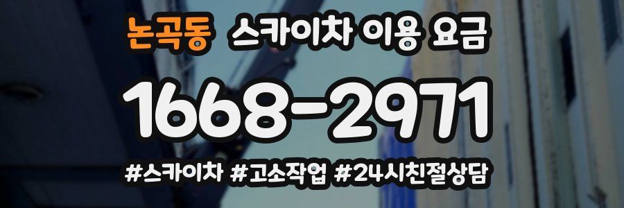 논곡동 스카이차 이용 요금