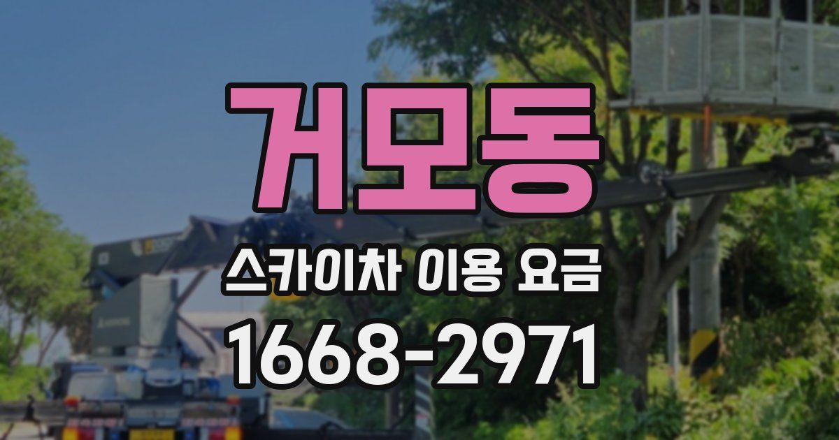 거모동 스카이차 이용 요금