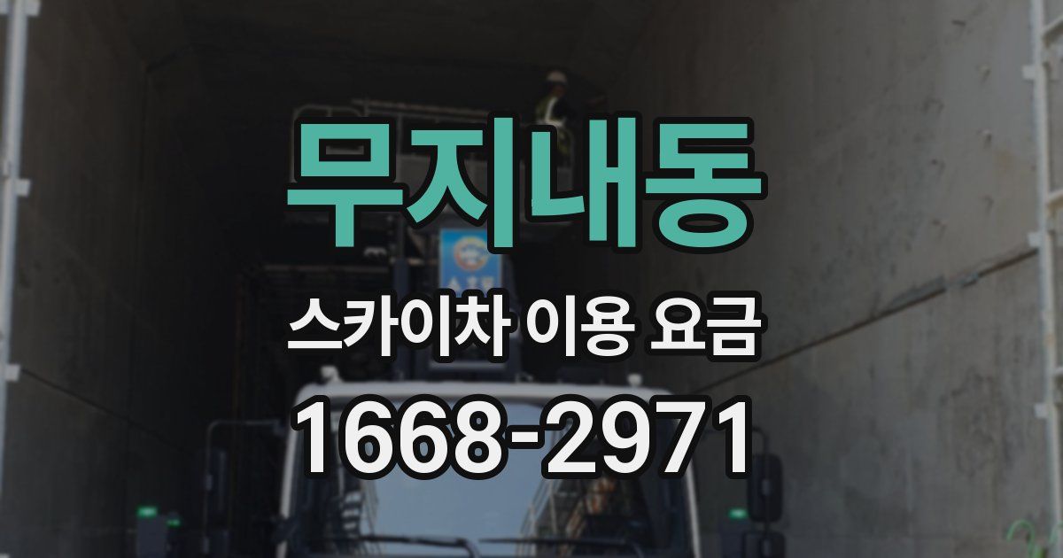 무지내동 스카이차 이용 요금