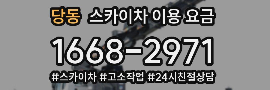 당동 스카이차 이용 요금