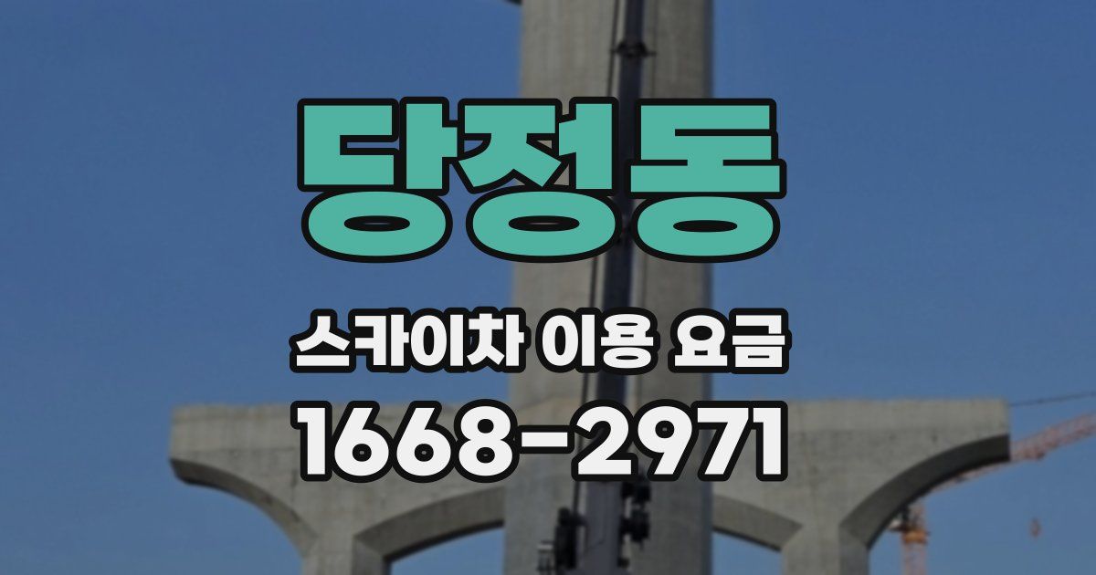 당정동 스카이차 이용 요금