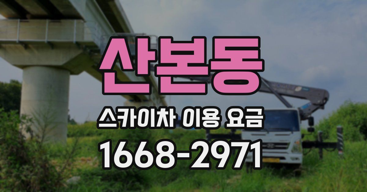 산본동 스카이차 이용 요금