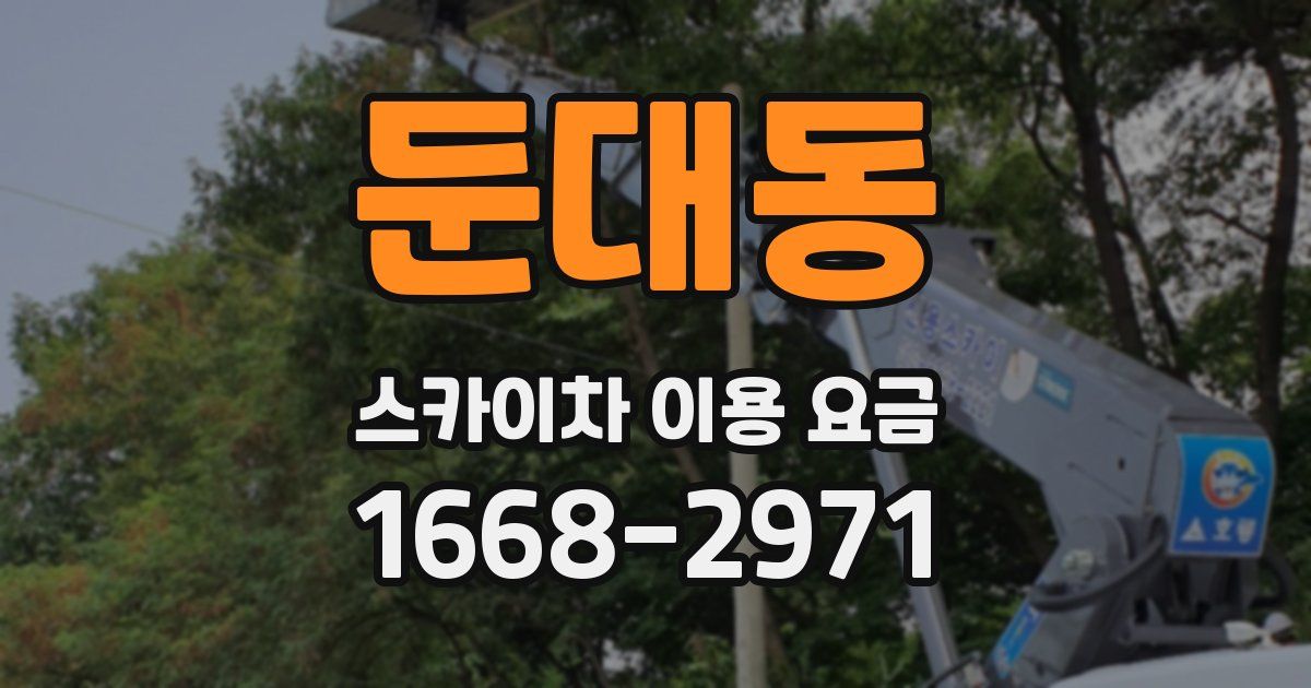 둔대동 스카이차 이용 요금