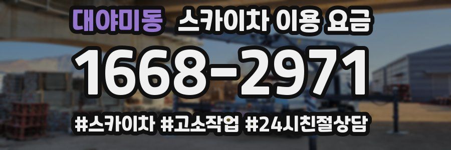대야미동 스카이차 이용 요금