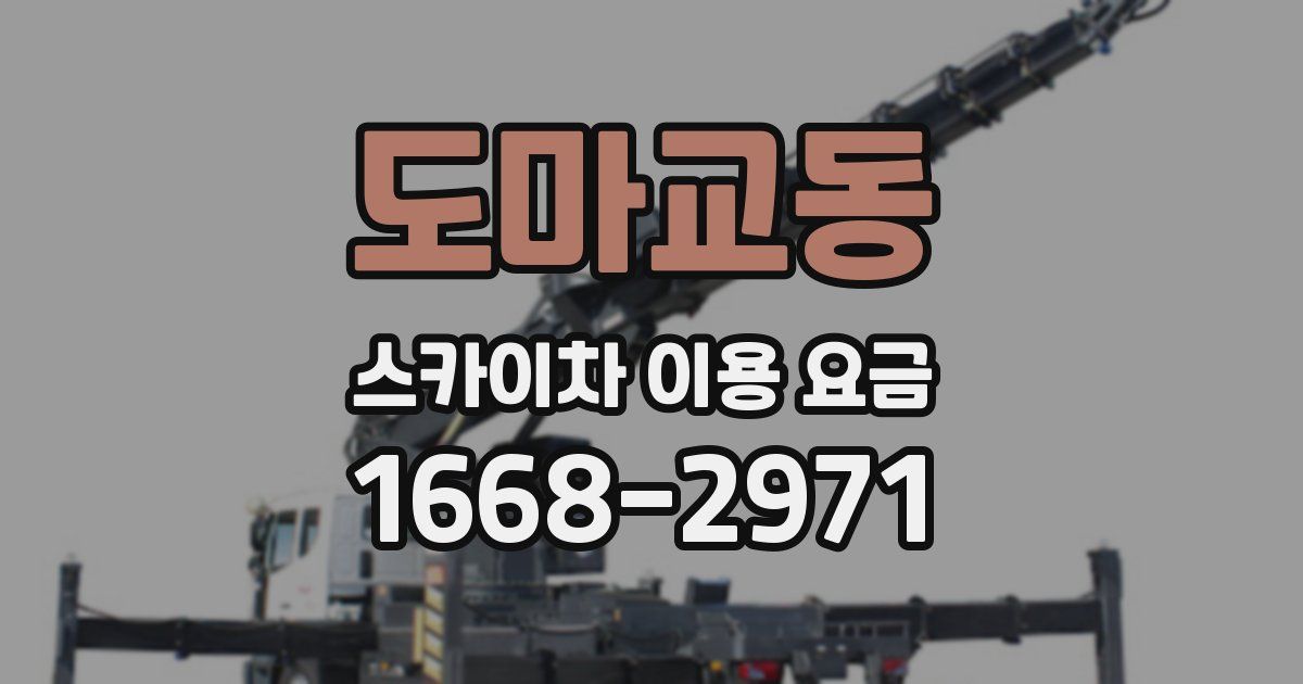 도마교동 스카이차 이용 요금