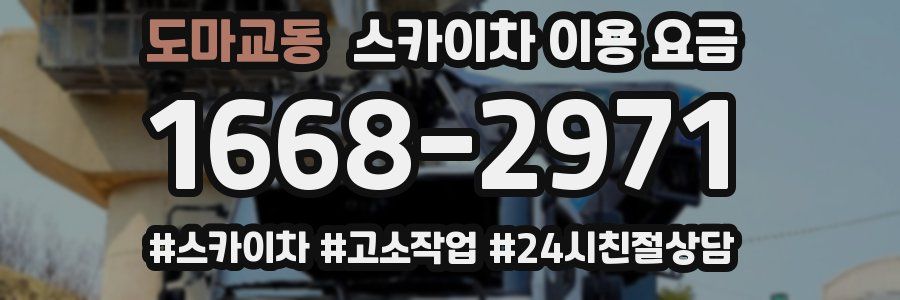 도마교동 스카이차 이용 요금