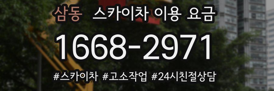삼동 스카이차 이용 요금
