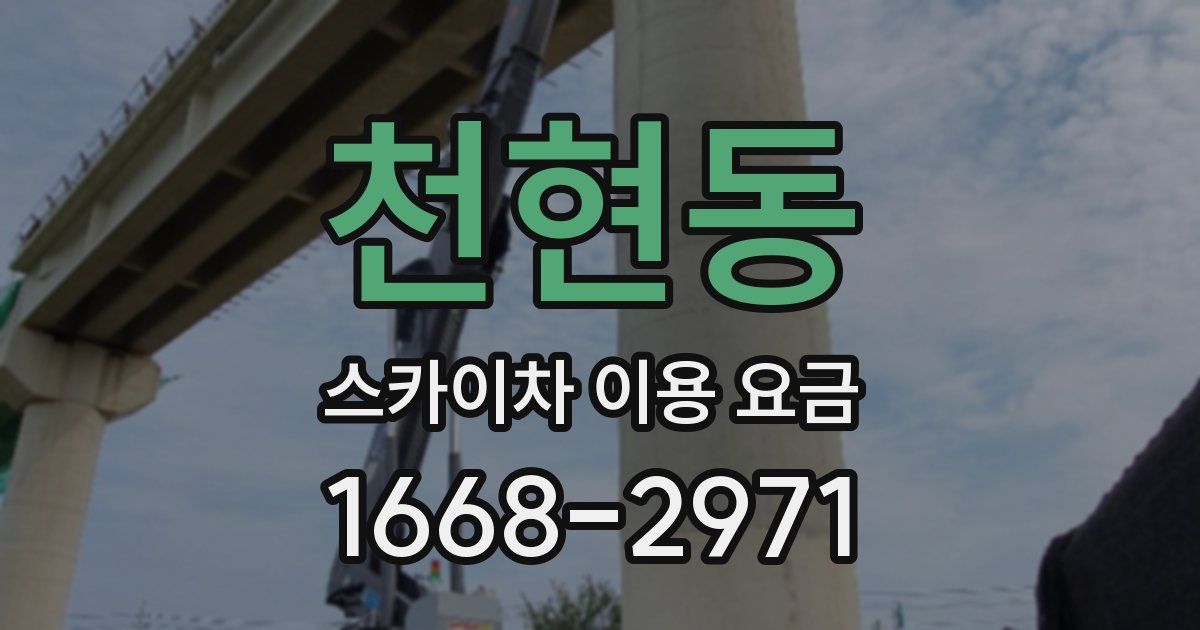 천현동 스카이차 이용 요금