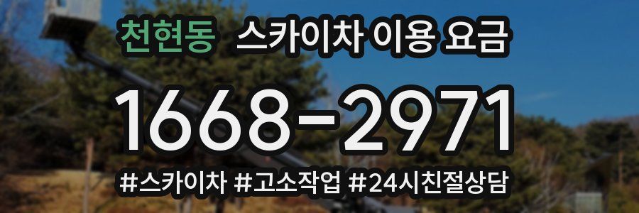 천현동 스카이차 이용 요금