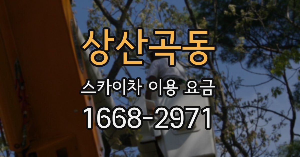 상산곡동 스카이차 이용 요금