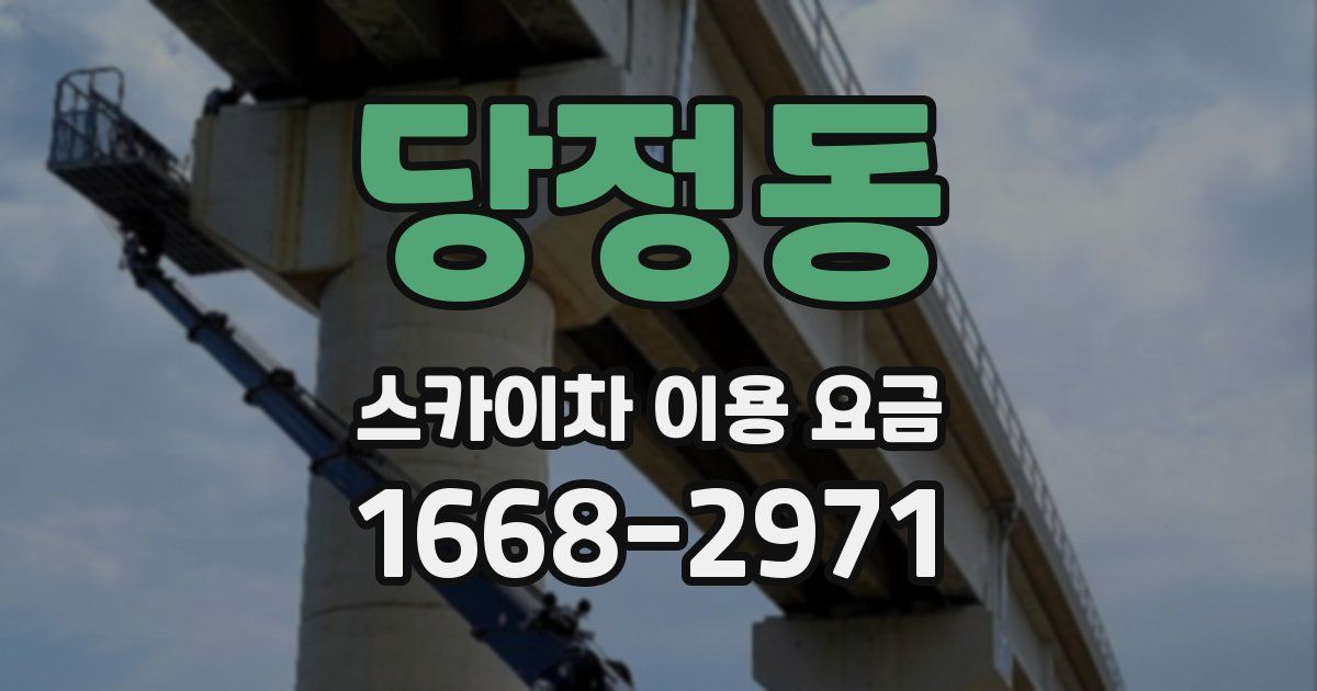 당정동 스카이차 이용 요금