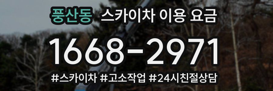 풍산동 스카이차 이용 요금