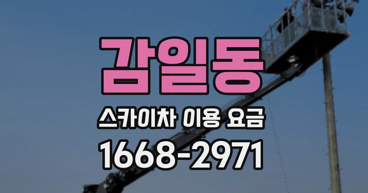 감일동 스카이차 이용 요금