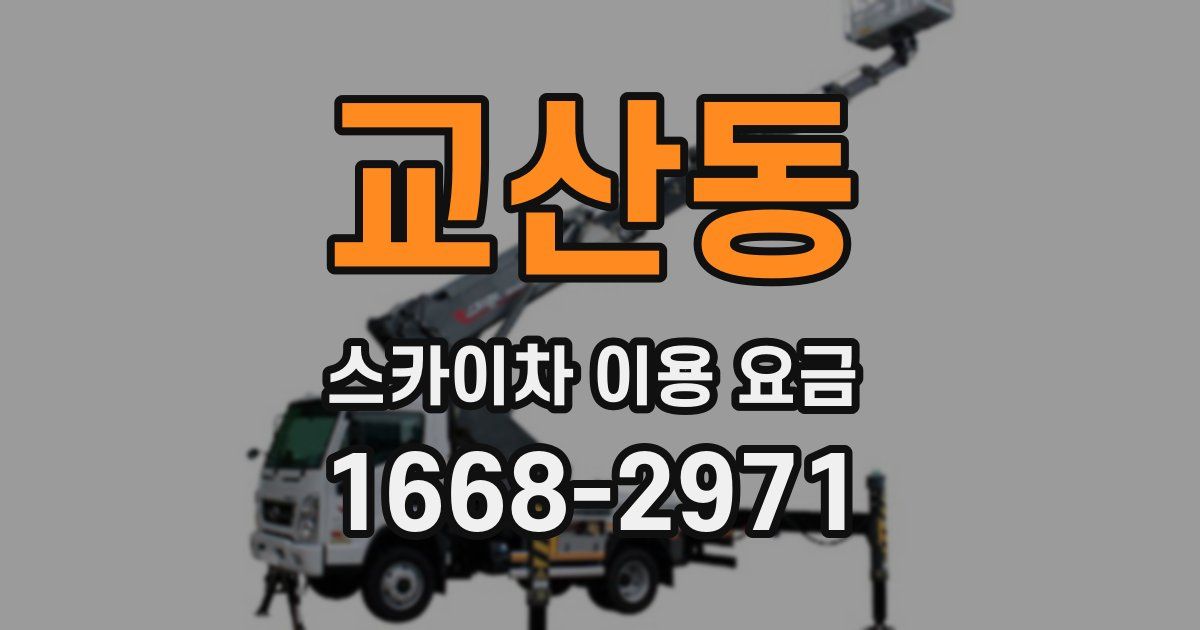 교산동 스카이차 이용 요금