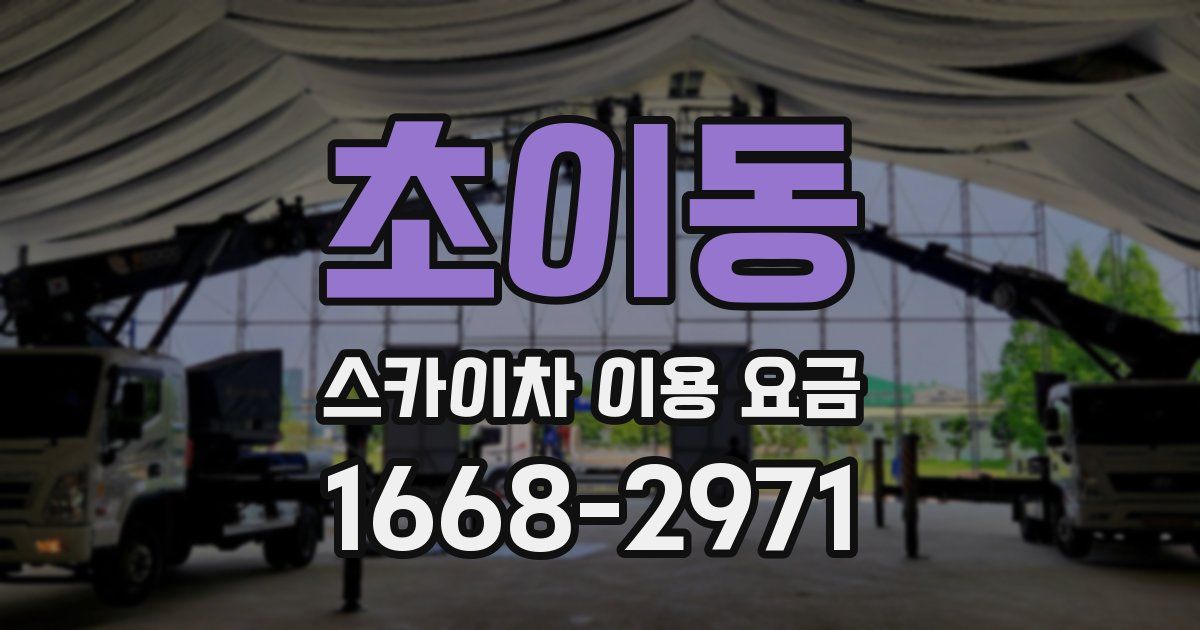 초이동 스카이차 이용 요금