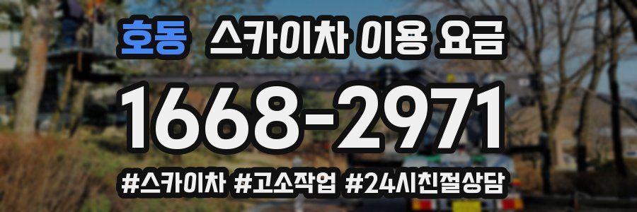 호동 스카이차 이용 요금