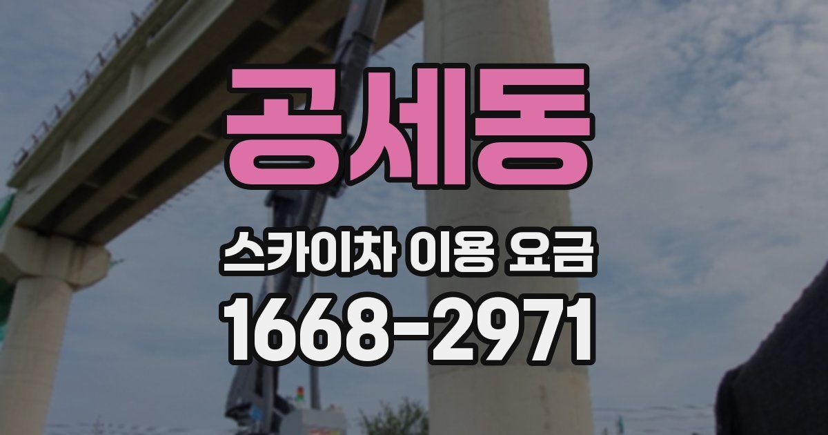 공세동 스카이차 이용 요금