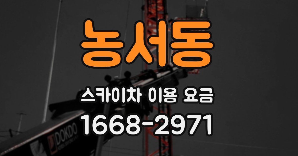 농서동 스카이차 이용 요금