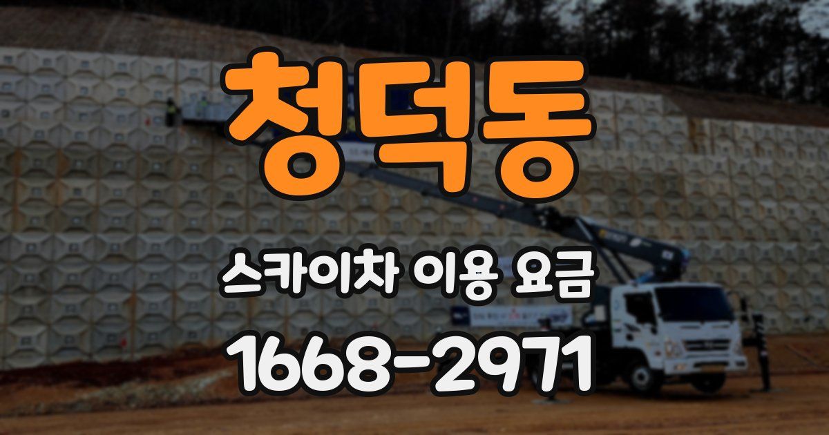 청덕동 스카이차 이용 요금