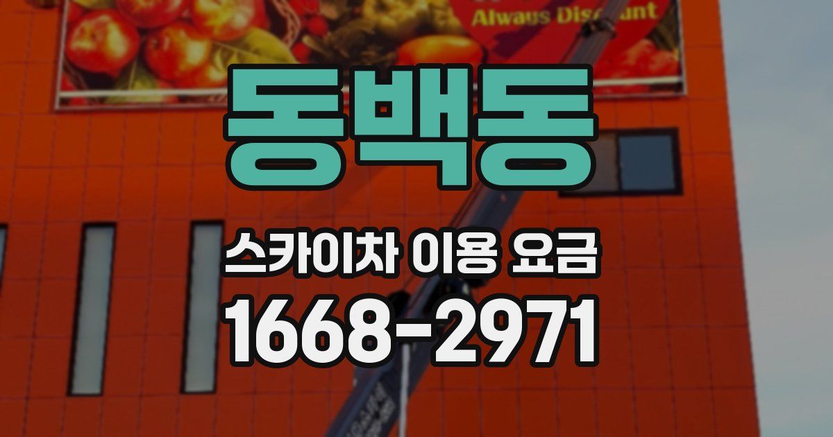 동백동 스카이차 이용 요금