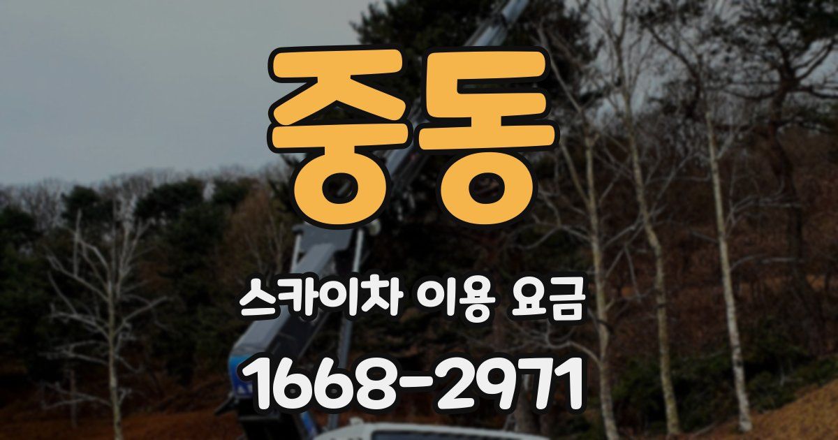 중동 스카이차 이용 요금