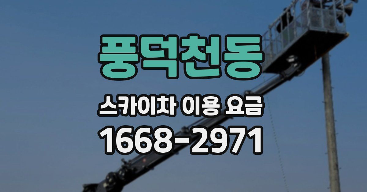풍덕천동 스카이차 이용 요금