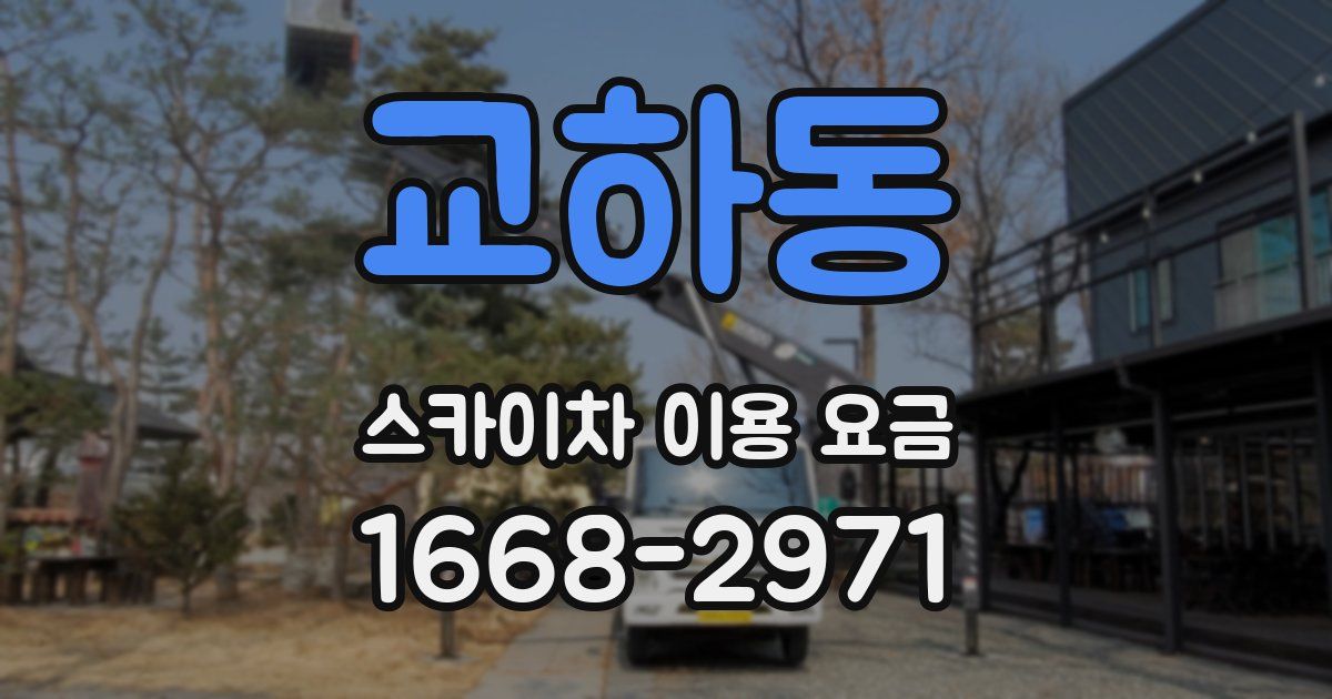 교하동 스카이차 이용 요금