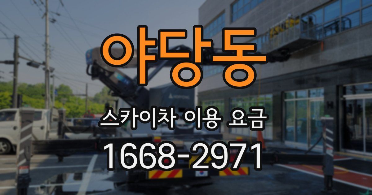 야당동 스카이차 이용 요금