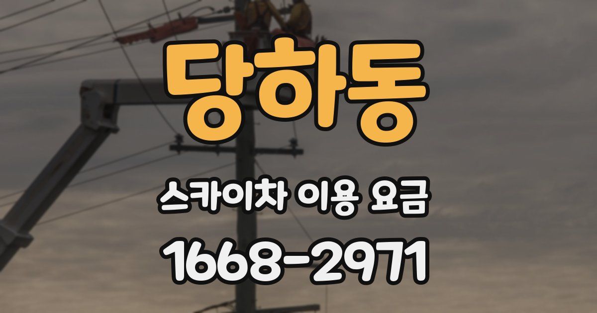 당하동 스카이차 이용 요금